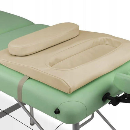 Habys K033 masažo stalo atrama krūtinei smėlio spalvos – ergonomiška paciento padėties fiksacija