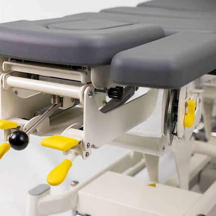 Profesionalus masažo stalas pilkas CHIRO UPRIGHT 27 lengvas reguliavimas ir priežiūra