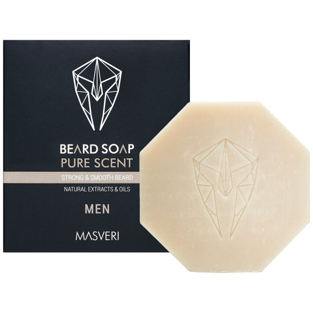 Masveri Beard Soap barzdos muilas Pure Scent 100g – profesionalus barzdos valiklis su subtiliu aromatu
