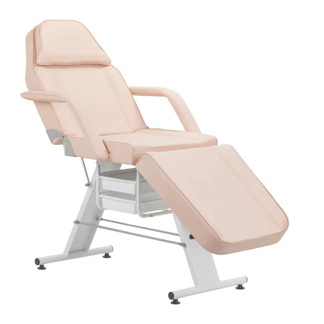 BeautyKit mechaninis kosmetologinis gultas BASIC 202 su stalčiais rožinės spalvos salonams