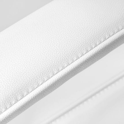 SILLON grožio salono įranga – baltas mechaninis kosmetologinis gultas su praktiškais stalčiais
