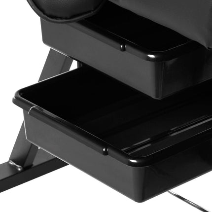 Grožio salono gultas SILLON su stalčiais – juodas mechaninis modelis procedūroms