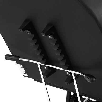 Juodas SILLON mechaninis gultas – stalčiai patogiam įrankių ir reikmenų laikymui