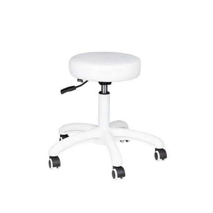 BeautyKit Meistro kėdė AM-303-2 balta – hidraulinė reguliuojama kėdė grožio salonui