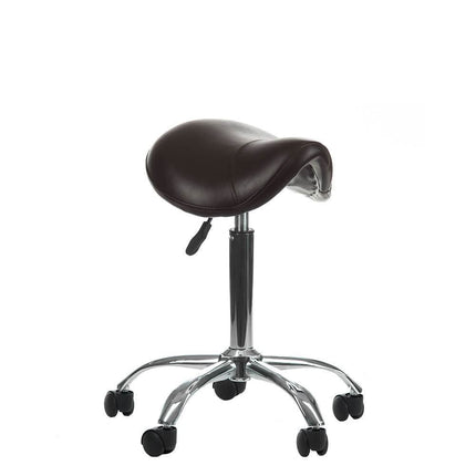 BS meistro kėdė-balnas BD-9909 ruda – ergonomiška sėdimoji vieta kosmetologijos ir grožio salonų specialistams