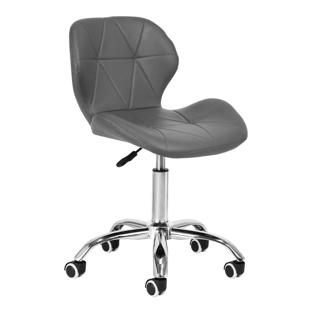 4RICO QS-06 meistro kėdė pilka eko oda – ergonomiška kėdė kosmetologams ir grožio specialistams