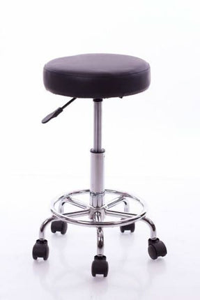 RESTPRO Round 2 juoda meistro kėdė – ergonomiška sėdėjimo vieta kosmetologijos salonui