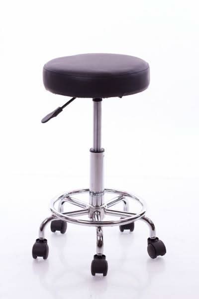 RESTPRO Round 2 juoda meistro kėdė – ergonomiška sėdėjimo vieta kosmetologijos salonui