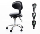 RESTPRO Round 5 juoda meistro kėdė grožio salonui – ergonomiška sėdimoji vieta kosmetologams