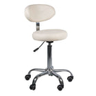 BS meistro kėdė su atlošu BD-9934 kreminė – ergonomiška sėdėjimo vieta kosmetologijos salonui