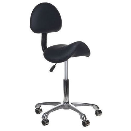 BS meistro kėdutė balnas BY-8373 juoda – ergonomiška profesionali sėdynė kosmetologijos kabinetui