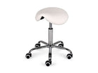 Habys LOFI COMFY BASE K501 balta meistro kėdutė-balnas ergonomiškam darbui salone
