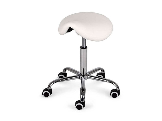 Habys LOFI COMFY BASE K501 balta meistro kėdutė-balnas ergonomiškam darbui salone
