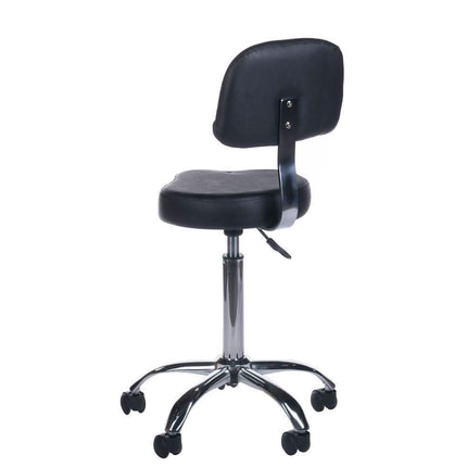 Ergonomiška juoda meistro kėdutė BH-7268 kosmetologijos kabinetui – kompaktiškas dizainas, tvirtas rėmas, patogi darbo pozicija