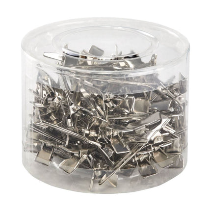 BeautyKit E-19 spaustukai kirpyklai – 9 cm metaliniai clips intensyviam darbui, 80 vnt pakuotė
