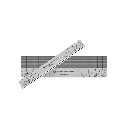 Staleks PRO Expert 20 mineralinė nagų dildė stačiakampio formos 180/240 grит profesionaliam natūralių nagų šlifavimui manikiūro salone