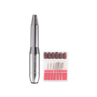 BeautyKit nagų freza MINI PRO203 sidabrinė – kompaktiška manikiūro pedikiūro įranga profesionaliam naudojimui