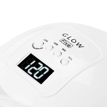 GLOW nagų lempa 48W balta – profesionali pedikiūro įranga hibridiniams lakams ir UV geliams