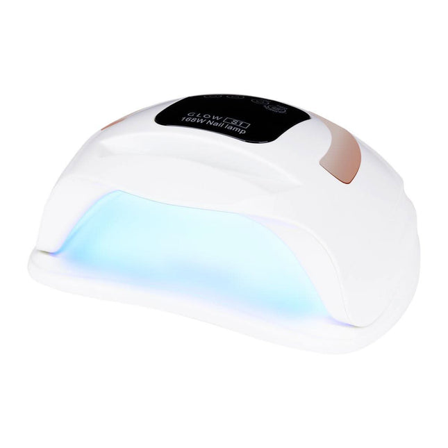 GLOW DUAL GLOW S1 168W UV/LED nagų lempa baltai auksinė manikiūrui ir pedikiūrui