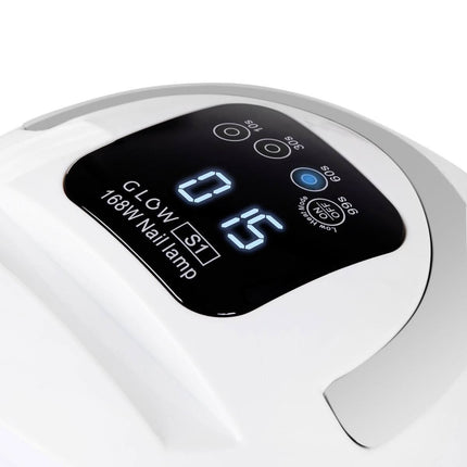 GLOW S1 168W dual UV/LED nagų lempa – greitas gelių kietinimas manikiūro ir pedikiūro procedūroms