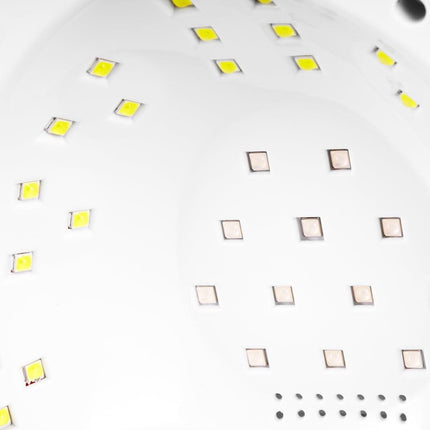 Nagų lempa GLOW S1 baltai sidabrinė – profesionali 168W UV/LED įranga salonų kasdieniam darbui