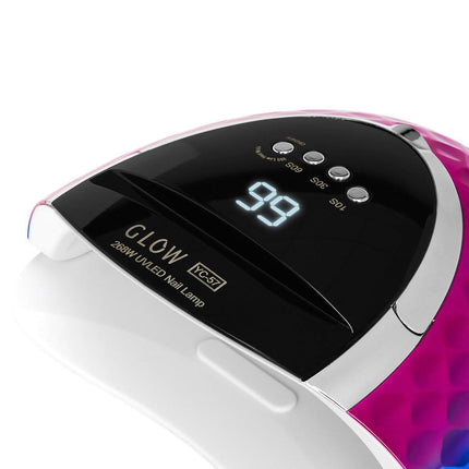 Nagų lempa GLOW YC57 UV/LED 268 W – Dual LED technologija minimalia procedūrų trukmei, mėlynai rožinė