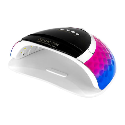 GLOW YC57 UV/LED lempa 268 W – greitas gelinio lako kietėjimas manikiūro salone, mėlynai rožinis dizainas