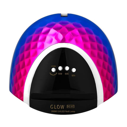 GLOW UV/LED nagų lempa YC57 – mėlynai rožinė 268 W lempa greitam gelinio lako džiovinimui