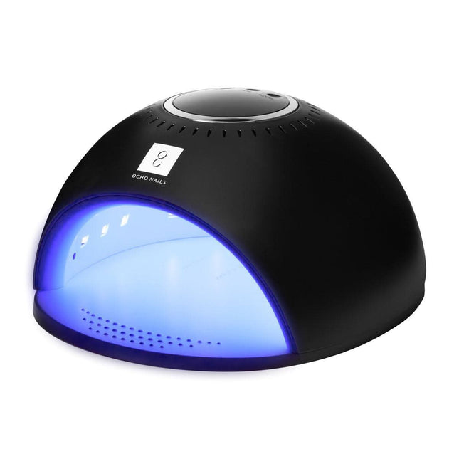 OCHO NAILS 8 UV/LED nagų lempa 84W juoda – profesionali manikiūro ir pedikiūro įranga salonams
