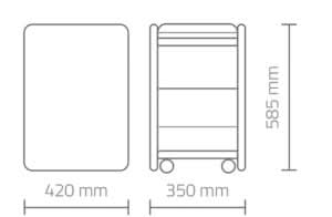 Ergonomiška VISMARA Nail Nat manikiūro darbo vietos organizavimo spintelė – ideali nagų techniko įrangai