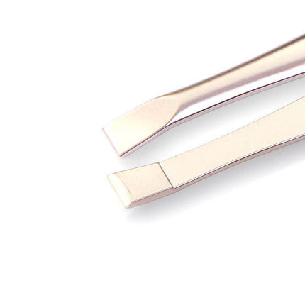 NGHIA T-08 įstrižas pincetas kosmetologams – tvirtas antgalių suėjimas plaukų šalinimui veido srityse