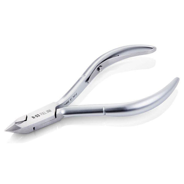 NGHIA Export žnyplutės odelėms N-03 FULL JAW 9mm – profesionalios INOX plieno žnyplutės manikiūrui