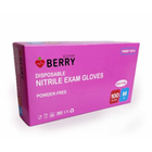 BERRY Gloves vienkartinės nitrilinės pirštinės Berry Rosy M rožinės – higieniška apsauga manikiūro salone