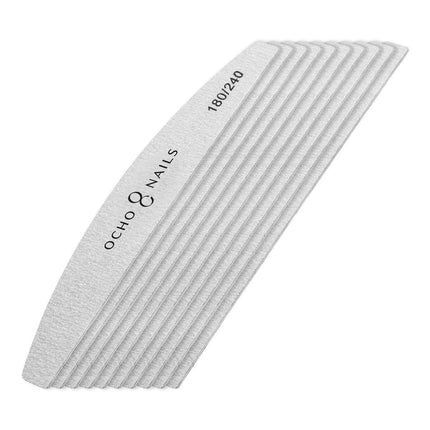 OCHO NAILS Slim nagų dildė 180/240 – plona pusmėnulio forma natūralios nagų plokštelės paruošimui prieš manikiūrą