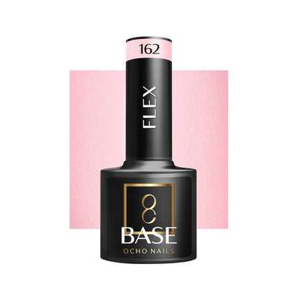 OCHO NAILS hibridinė gelinio lako bazė Flex 162 5g – kaučiuko formulė trapiems ir ploniems nagams manikiūrui