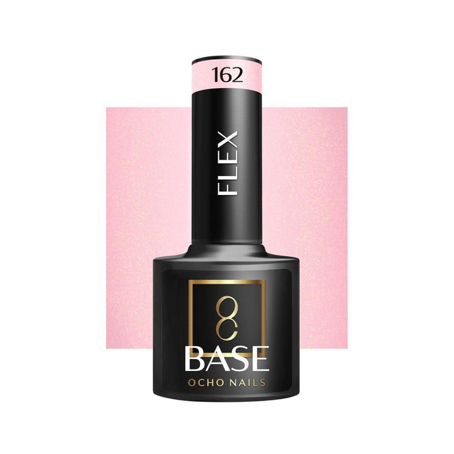 OCHO NAILS hibridinė gelinio lako bazė Flex 162 5g – kaučiuko formulė trapiems ir ploniems nagams manikiūrui