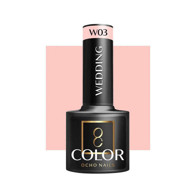 OCHO NAILS kamufliažinis nagų lakas WEDDING W03 5g – hibridinis lakas manikiūrui ir pedikiūrui