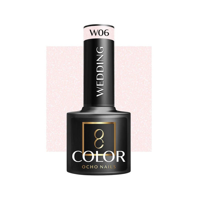 OCHO NAILS kamufliažinis hibridinis lakas WEDDING W06 5g – vestuvių manikiūrui, intensyvi pigmentacija