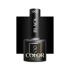 OCHO NAILS hibridinis nagų lakas BLACK 002 5g – juodas profesionalus hibridas manikiūrui ir pedikiūrui