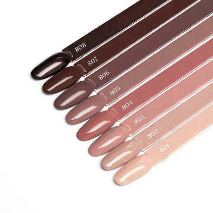 OCHO NAILS hibridinis lakas BROWN 802 – manikiūro ir pedikiūro priemonė 5g talpa