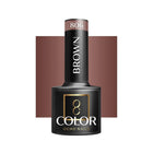 OCHO NAILS hibridinis nagų lakas BROWN 806, 5 g – profesionalus rudas lakas manikiūrui ir pedikiūrui