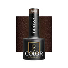 OCHO NAILS hibridinis nagų lakas BROWN 808 5g – profesionalus rudas hibridinis lakas manikiūrui ir pedikiūrui