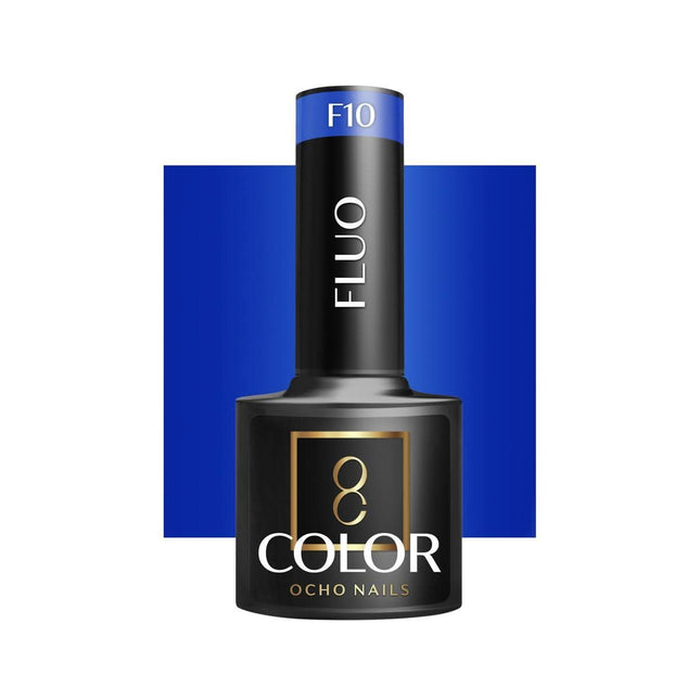 OCHO NAILS hibridinis nagų lakas FLUO F10 5g – fluo rožinė manikiūro spalva profesionaliam nagų stilistui