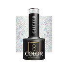 OCHO NAILS hibridinis nagų lakas GLITTER G02 5g su gliterio efektu – intensyvi pigmentacija ir patvarumas iki 3 savaičių
