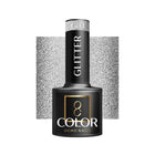 OCHO NAILS hibridinis nagų lakas GLITTER G03 5g su blizgučių efektu – profesionalus manikiūro lakas nagų stilistams