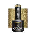 OCHO NAILS hibridinis nagų lakas GLITTER G05 5g – blizgesio dalelėmis sodrintas manikiūro lakas nagų stilistams