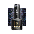 OCHO NAILS hibridinis nagų lakas GRAY 607, 5 g – pilkos spalvos manikiūro lakas profesionaliam nagų stilistui