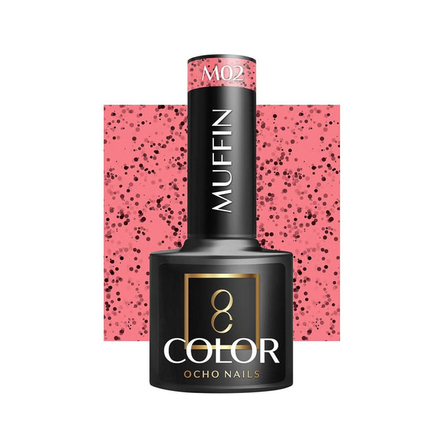 OCHO NAILS kamufliažinis nagų lakas MUFFIN M02 5g – hibridinis lakas manikiūrui ir pedikiūrui