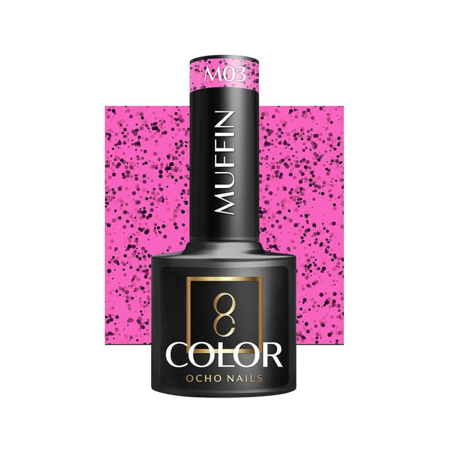 OCHO NAILS Kamufliažinis nagų lakas Muffin M03 5g – hibridinis manikiūras pedikiūras profesionalams