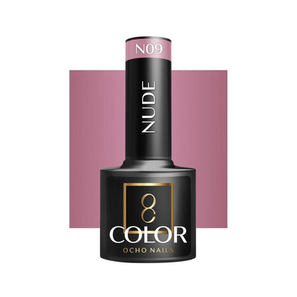 OCHO NAILS hibridinis nagų lakas NUDE N09 5g – ilgalaikis nude atspalvis manikiūrui ir pedikiūrui